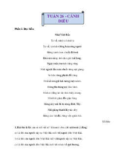 Bài tập cuối tuần Tiếng Việt lớp 3 Cánh Diều Tuần 26 cơ bản