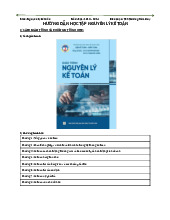 Hướng dẫn học tập môn Nguyên lý kế toán | Trường Đại học Bách Khoa Hà Nội