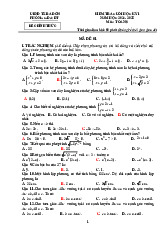 Đề cuối học kỳ 1 Toán 9 năm 2024 – 2025 phòng GD&ĐT Ba Đồn – Quảng Bình