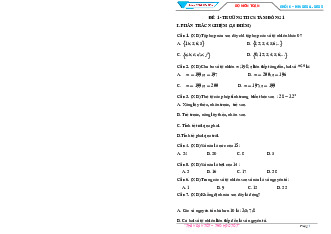 Đề tham khảo giữa kì 1 Toán 6 năm 2024 – 2025 phòng GD&ĐT Hóc Môn – TP HCM