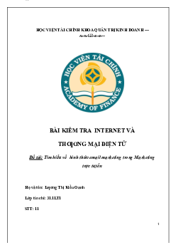 Tiểu luận "Tìm hiểu về hình thức email marketing trong Marketing trực tuyến "