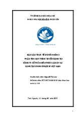 Báo cáo thực tế chuyên môn: Phân tích quy trình tuyển dụng tại công ty cổ phần kiến trúc và dịch vụ sáng tạo Chum Creative Việt Nam
