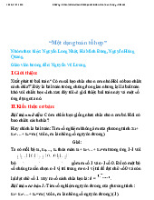 Chương 4: Phân Tích Bài Toán Chia Kẹo của Euler môn Xác suất thống kê| Trường Đại học Ngoại Thương