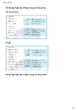 Vở bài tập Toán lớp 4 Bài 46: Nhân các số có tận cùng là chữ số 0 Chân trời sáng tạo