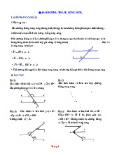 Bài Tập Hình Học 7 Hai Đường Thẳng Song Song Có Lời Giải