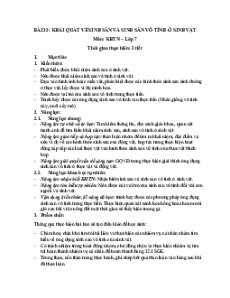 Giáo án Khoa học tự nhiên 7 Sinh học Bài 32: Khái quát về sinh sản và sinh sản vô tính ở sinh vật | Cánh diều