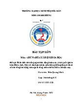Phân tích đời sống người lao động hiện nay ở các quốc gia tư bản (Đức, Anh, Mỹ) và đánh giá nhận xét những điểm giống & khác về đời sống lao động của người công nhân thế kỉ XIX với hiện nay | Bài tập lớn môn Quản lý học