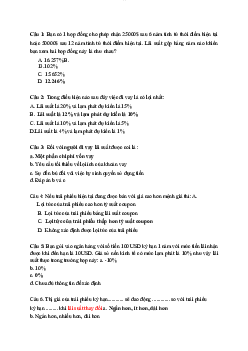 Bộ câu hỏi trắc nghiệm ôn tập chương 7 có đáp án chi tiết