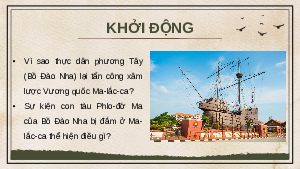 Giáo án điện tử Lịch sử 11 Bài 5 Cánh diều: Quá trình xâm lược và cai trị của chủ nghĩa thực dân ở Đông Nam Á