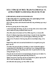 Tài liệu bài 3 Tổng quan ngành dược Việt Nam và Quốc tế | Nhập môn ngành dược