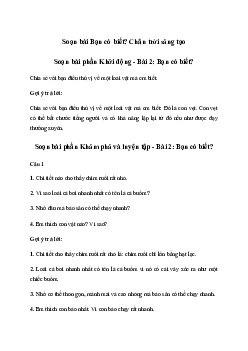 Soạn bài Bạn có biết? trang 117 | Tiếng việt lớp 2 | Chân trời sáng tạo
