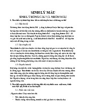 Bài tự học Sinh lý máu & Hô hấp | Đại học Y Dược Cần Thơ