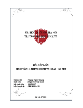 Bài tập lớn Tác động của cạnh tranh trong nền kinh tế thị trường Việt Nam hiện nay - Kinh tế Chính trị | Trường Đại học Kinh tế, Đại học Quốc gia Hà Nội