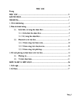 Tiểu luận tình huống chuyên viên kế toán văn phòng | Quản trị học