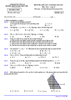 Đề giữa học kỳ 1 Toán 10 năm 2022 – 2023 trường THPT Lương Thế Vinh – Quảng Nam