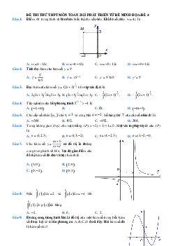 Đề thi thử THPT Quốc gia 2023 môn Toán bám sát đề minh họa - Đề 5 (có lời giải)