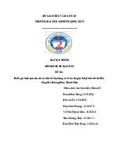 Đánh giá hiệu quả của dự án đầu tư xây dựng cơ sở hạ tầng kỹ thuật khu đô thị Bắc Sông Mã, Hoằng Hóa, Thanh Hóa | Môn Kinh tế đầu tư - Đại học Kinh Tế Quốc Dân