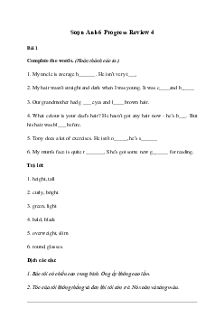 Giải Tiếng Anh 6 Progress Review 4 - Friends Plus