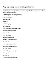 Tổng hợp những câu đố vui dân gian hay nhất