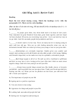 Giải Tiếng Anh 11: Review Unit 1 | Friends Global