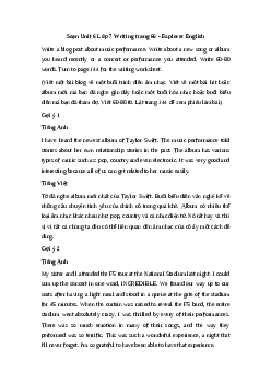 Giải Tiếng Anh 7 Unit 6: Writing | Explore English