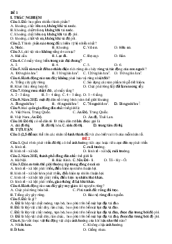 Đề thi học kì 2 môn Lịch sử - Địa lí 6 năm 2022 - 2023 sách Kết nối tri thức với cuộc sống | Đề 7