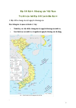 Giải Địa lí 8 Bài 4: Khoáng sản Việt Nam | Cánh diều