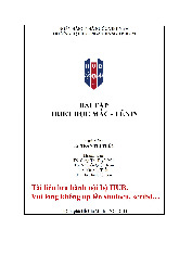 Bài tập triết học Mác Lênin | Trường Đại học Ngân hàng thành phố Hồ Chí Minh