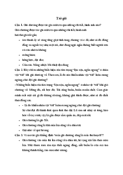 Soạn bài Trở gió - Kết nối tri thức 7