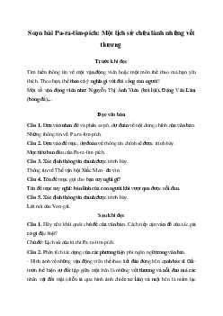 Soạn bài Pa-ra-lim-pích: Một lịch sử chữa lành những vết thương Kết nối tri thức