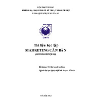 Tài liệu Marketing Căn Bản cho SV ĐH - Kinh Tế Kỹ Thuật CN