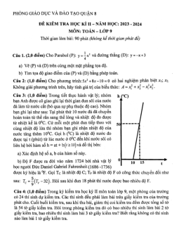 Đề học kì 2 Toán 9 năm 2023 – 2024 phòng GD&ĐT quận 8 – TP HCM