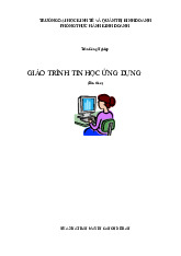 Giáo Trình Môn Tin học ứng dụng | Đại học Kinh tế và Quản trị kinh doanh, Đại học Thái Nguyên