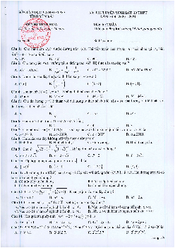 Đề minh họa Toán tuyển sinh lớp 10 THPT năm 2020 – 2021 sở GD&ĐT Yên Bái
