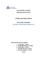 Máy pha cafe tự động Espresso M1 | Báo cáo Đề án Cuối Kỳ: Quản trị Sản phẩm