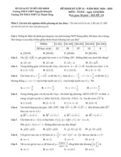 Đề kiểm tra Toán 12 năm 2024 – 2025 trường Nguyễn Khuyến & Lê Thánh Tông – TP HCM (13/10/2024)