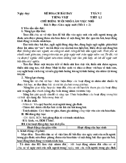 Giáo án Tiếng Việt lớp 4 Tuần 2 | Chân trời sáng tạo