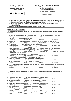 Kỳ thi Olympic truyền thống 304 trường THPT Chuyên Lê Hồng Phong lần xix – năm 2013 môn Tiếng Anh khối 11