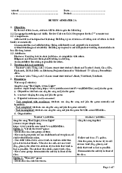 Giáo án Tiếng Anh 2 sách i-Learn Smart Start (Cả năm) | Semester 2A