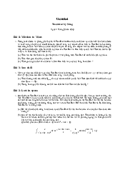 Câu hỏi trắc nghiệm ôn tập - Cơ sở Vật lí | Đại học Sư Phạm Hà Nội