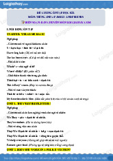 Đề cương ôn tập HK1 Tiếng Anh 4 Family and friends