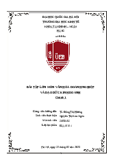 Bài tập lớn môn Văn Hóa Doanh Nghiệp và Đạo Đức Kinh Doanh - Văn hoá doanh nghiệp và đạo đức kinh doanh | Trường Đại học Kinh tế, Đại học Quốc gia Hà Nội