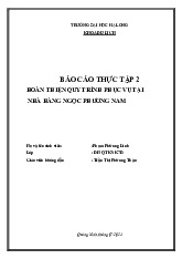 Báo cáo thực tập 2 - Hoàn thiện dịch vụ tại Nhà hàng Ngọc Phương Nam | Trường Đại Học Hạ Long