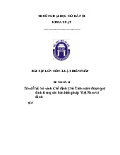 Tên đề tài: So sánh Chế định Chủ Tịch nước được quyđịnh trong các bản hiến pháp Việt Nam và đánhgiá môn Luật hành chính | Trường đại học Mở Hà Nội