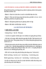 Giải toán bằng cách lập phương trình – hệ phương trình