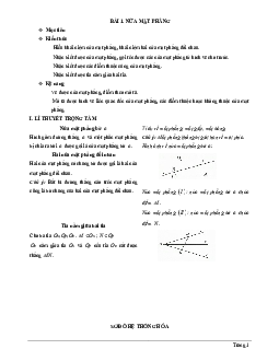 Chuyên đề nửa mặt phẳng Toán 6