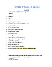 Ngân hàng trắc nghiệm môn tư tưởng Hồ Chí Minh