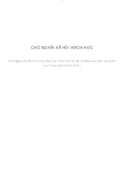 TIỂU LUẬN CUỐI KÌ | Chủ Nghĩa Xã Hội Khoa Học| Đại học Khoa học Xã hội và Nhân văn, Đại học Quốc gia Thành phố HCM