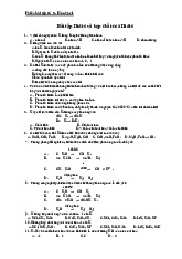 Bài tập Hiđro và hợp chất của Hiđro | Bài tập Hóa học 1