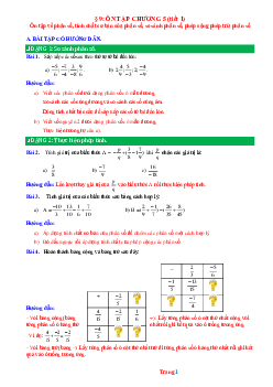 Phương pháp giải bài tập ôn chương 5 phân số Toán 6 Chân trời sáng tạo